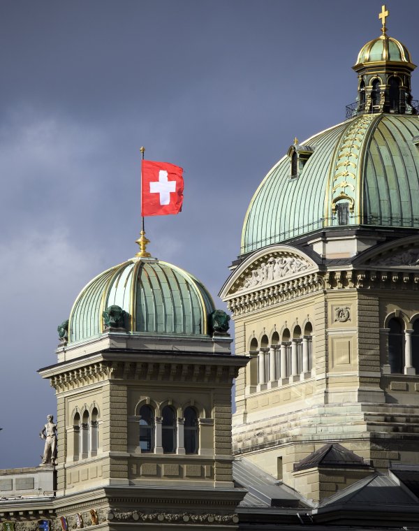 The Swiss Federal Palace pictured in Bern, Switzerland, Wednesday, February 12, 2020. (KEYSTONE/Anthony Anex)