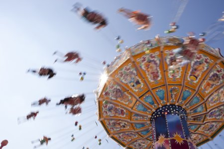 carousel spinning on the Oktoberfest