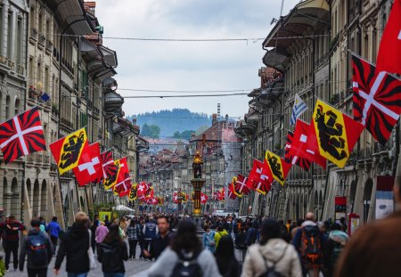 Streets Of Old Town Bern In Switzerland