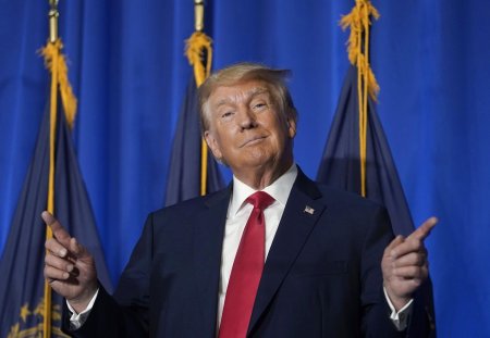Former President Donald Trump gestures before speaking at the New Hampshire Federation of Republican Women Lilac Luncheon, Tuesday, June 27, 2023, in Concord, N.H. (AP Photo/Steven Senne)