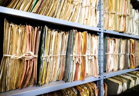 old documents at a rack - nice background