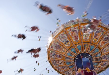 carousel spinning on the Oktoberfest